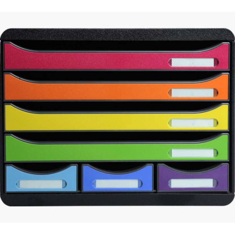 Exacompta 307798D unité de tiroir de bureau Noir