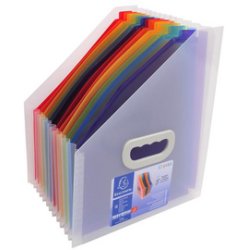 EXACOMPTA Trieur de bureau Crystal, 12 compartiments