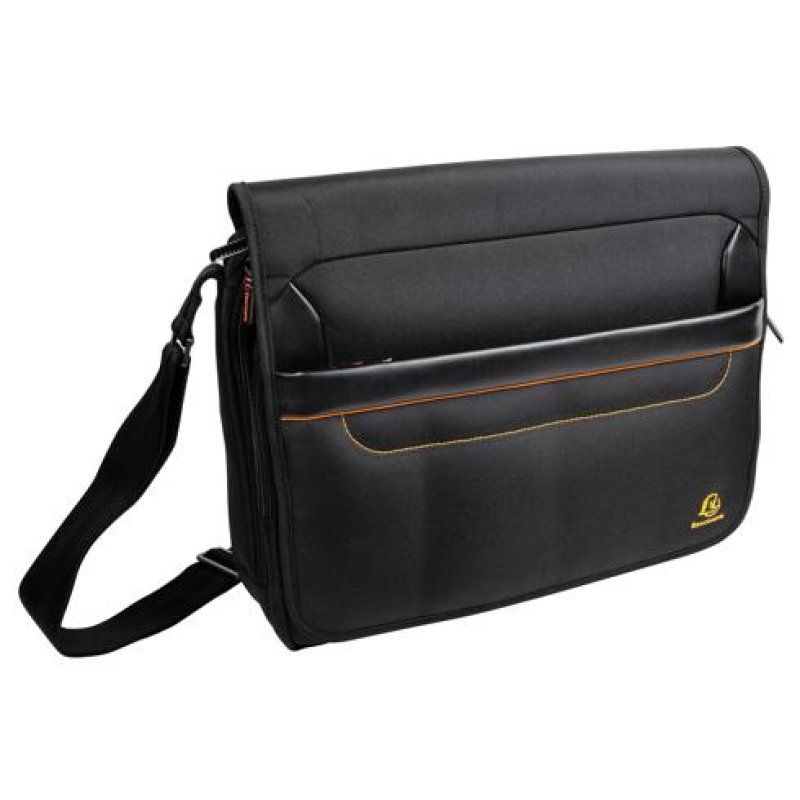Exacompta 17234E laptop case 35.6 cm (14") Messenger case Black