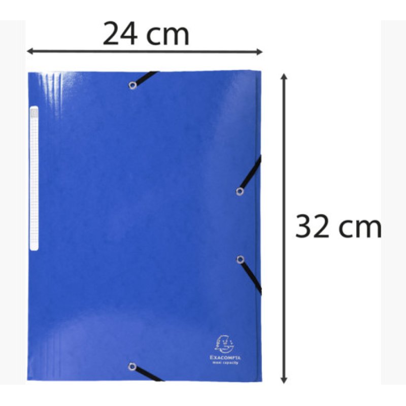 EXACOMPTA Chemise à élastique Iderama, A4, bleu foncé