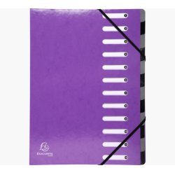 EXACOMPTA Trieur Iderama, 12 compartiments, violet