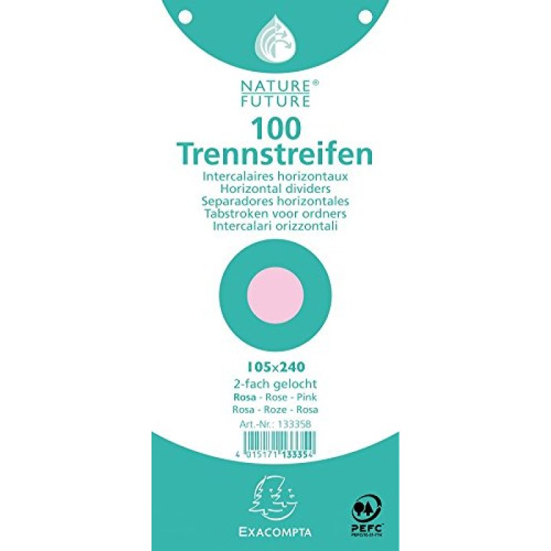 EXACOMPTA Intercalaires Premium, 105 x 240 mm, rose