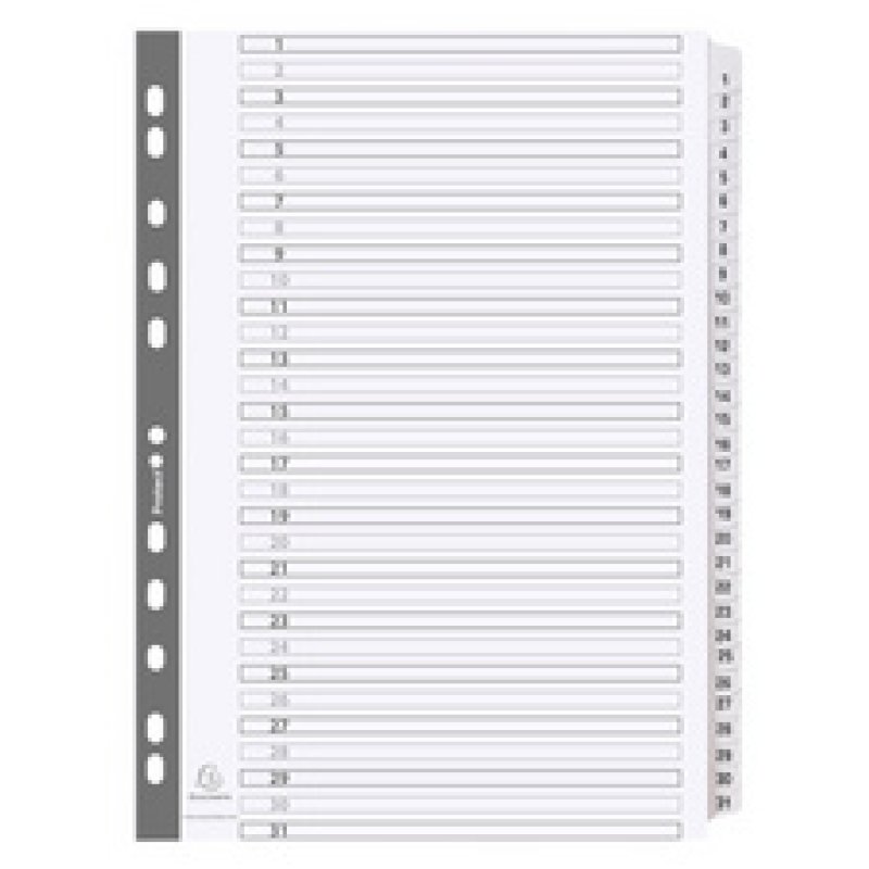 EXACOMPTA Intercalaires en carton 1-10, A4, 10 touches