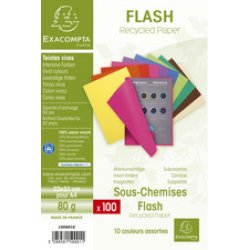 EXACOMPTA Sous-chemise FLASH 80, A4, carton, assorti