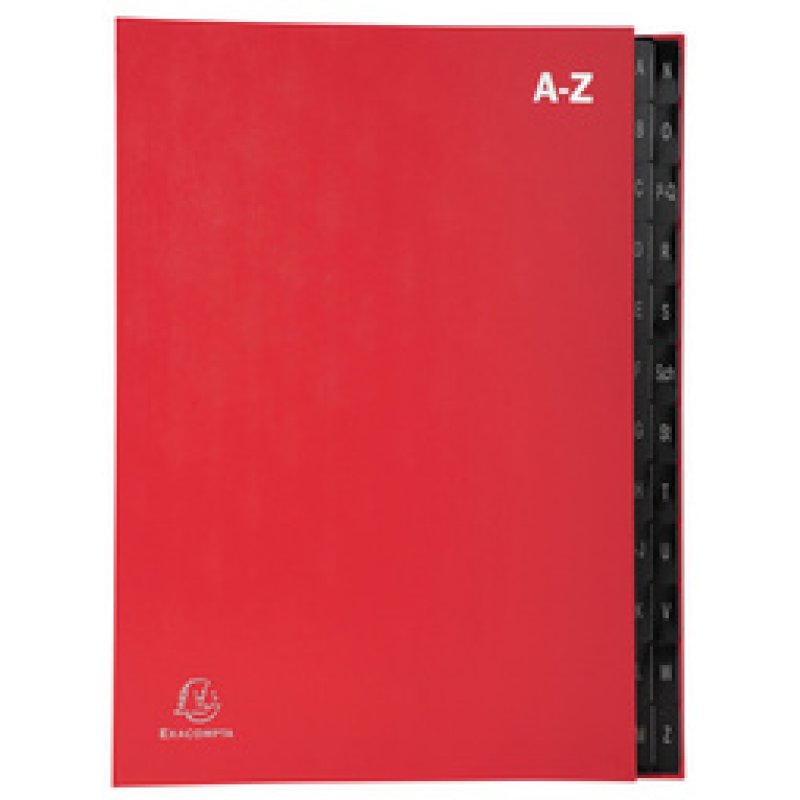 EXACOMPTA Pultordner, DIN A4, A-Z, 24 Fächer, rot