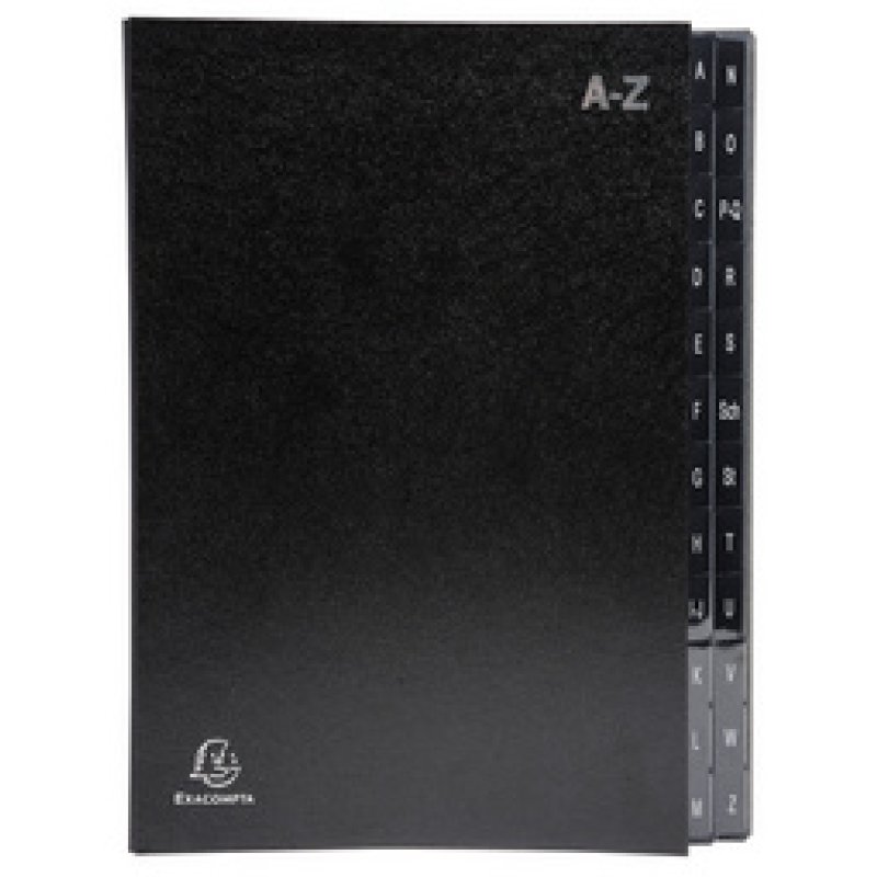 EXACOMPTA Pultordner, DIN A4, A-Z, 24 Fächer, silber