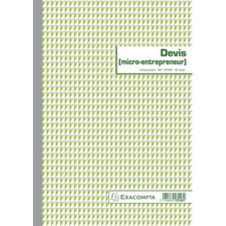 EXACOMPTA Manifold "Devis micro entrepreneur", 297 x 210 mm