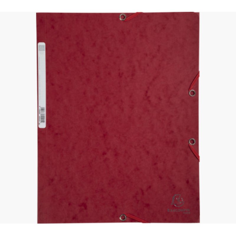 EXACOMPTA Chemise à élastiques, A4, carton, cerise