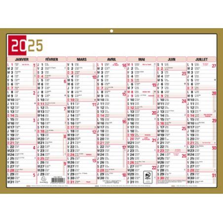 EXACOMPTA Calendrier tricolore neutre, 170 x 130 mm, 2025