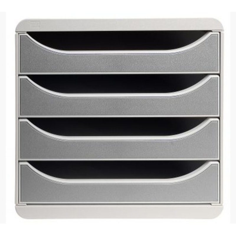 EXACOMPTA Module de classement BIG-BOX, 4 tiroirs, gris /