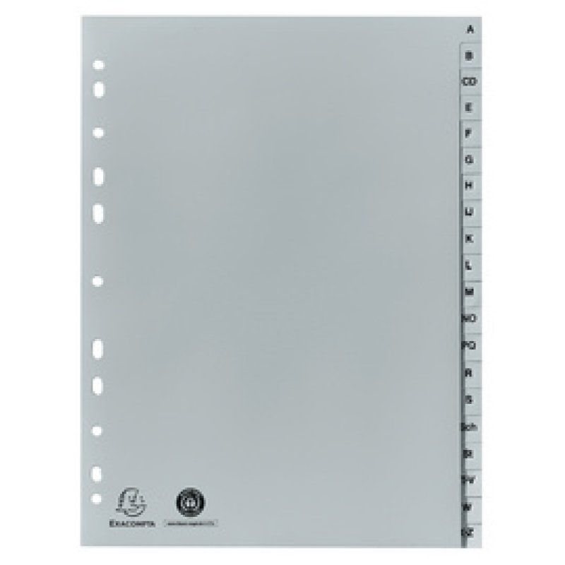 EXACOMPTA Intercalaires en plastique, A-Z, A4, 26 touches