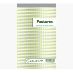EXACOMPTA Manifold "Factures", 220 x 135 mm collé en tête