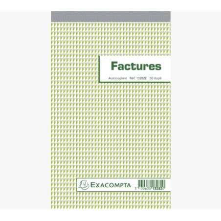 EXACOMPTA Manifold "Factures", 220 x 135 mm collé en tête