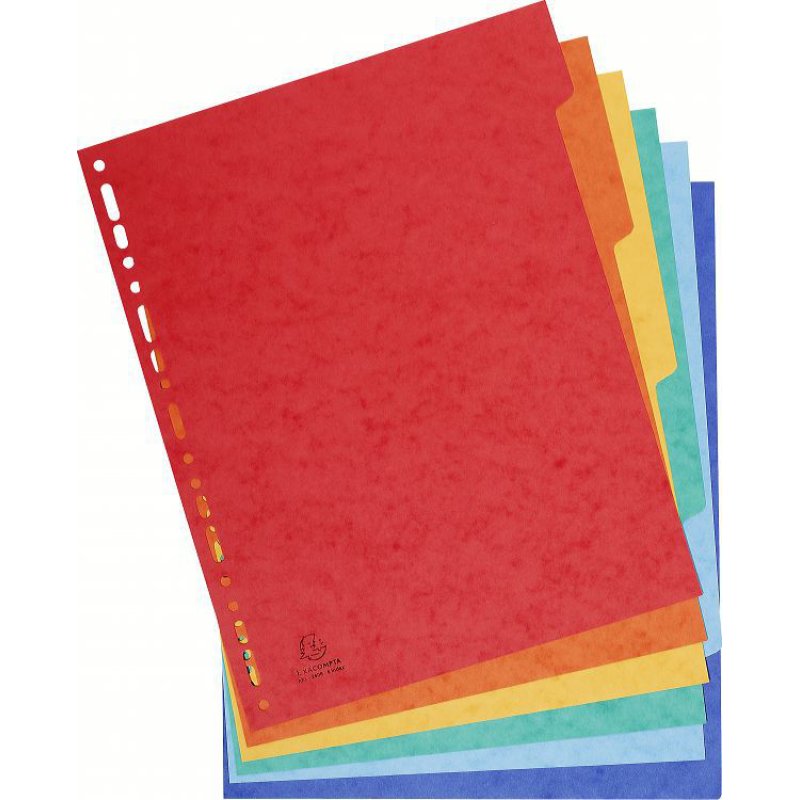 Exacompta 2406E intercalaire Carton Multicolore 6 pièce(s)