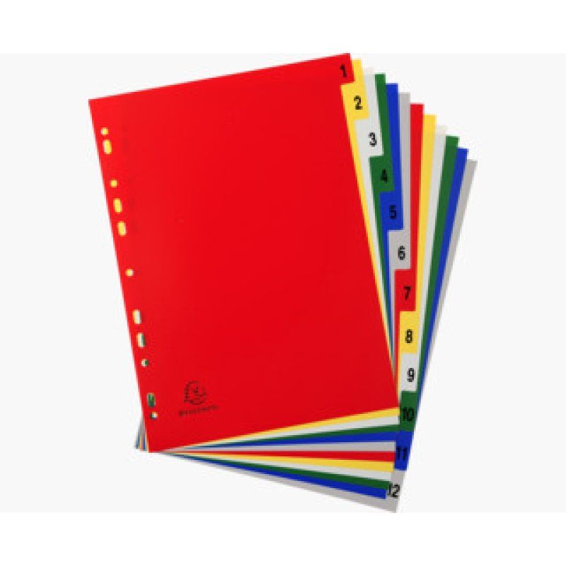 Exacompta 1512E intercalaire Polypropylène (PP) Multicolore