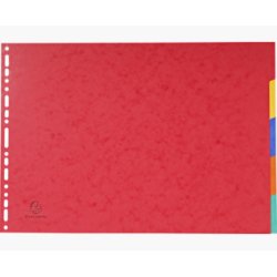 EXACOMPTA Intercalaires en carton, uni A3 paysage, 5 touches