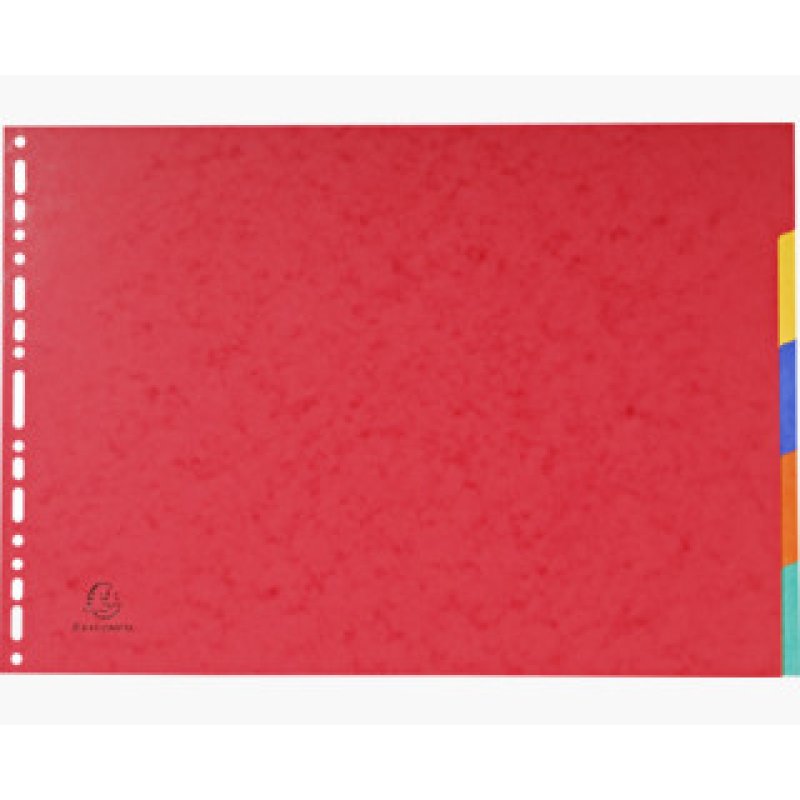EXACOMPTA Intercalaires en carton, uni A3 paysage, 5 touches