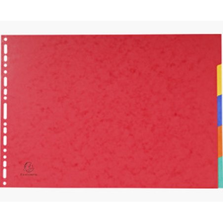 EXACOMPTA Intercalaires en carton, uni A3 paysage, 5 touches
