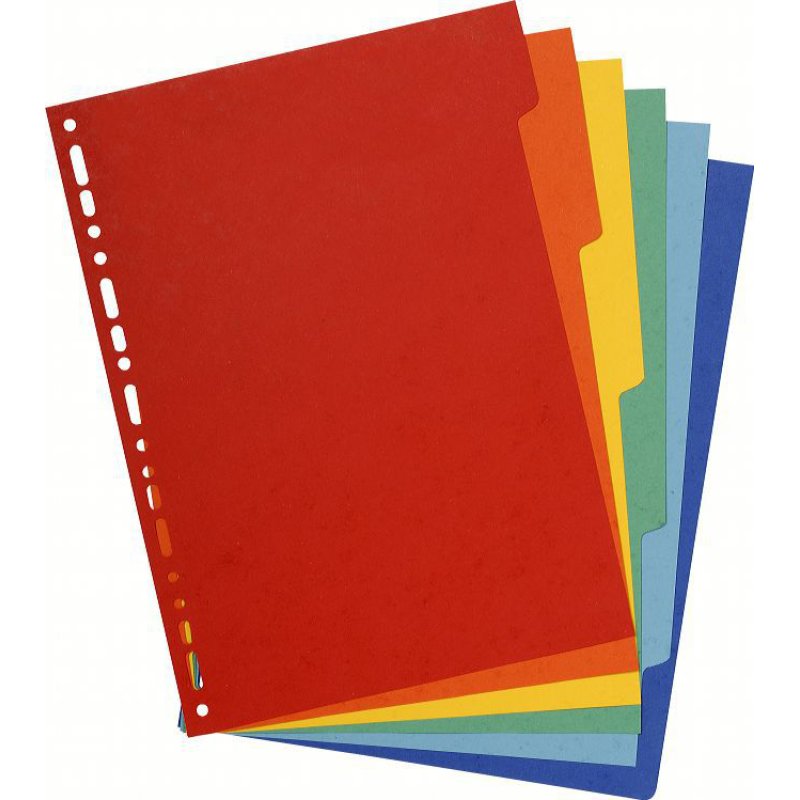 Exacompta 2606E intercalaire Carton Multicolore 6 pièce(s)