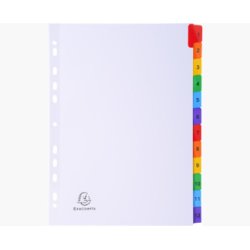 EXACOMPTA Intercalaires en carton 1-12, A4, 12 touches