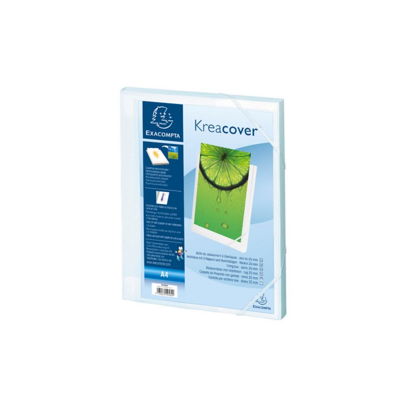 Exacompta Filing box 25 mm spine, opaque 0.7mm polypropylene Krea Cover