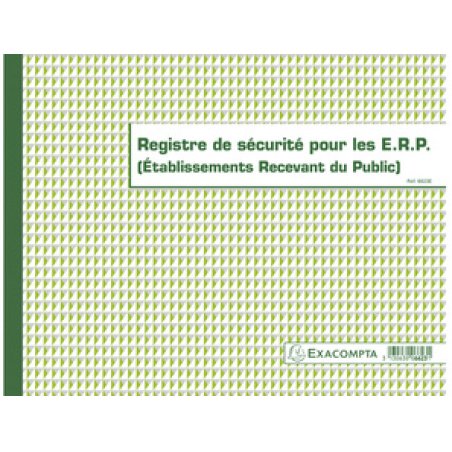 EXACOMPTA Piqûre "Registre de sécurité pour les E.R.P."