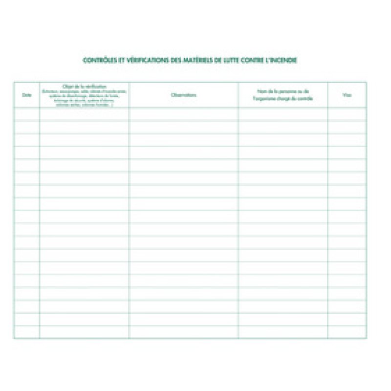 EXACOMPTA Piqûre "Registre de sécurité pour les E.R.P."