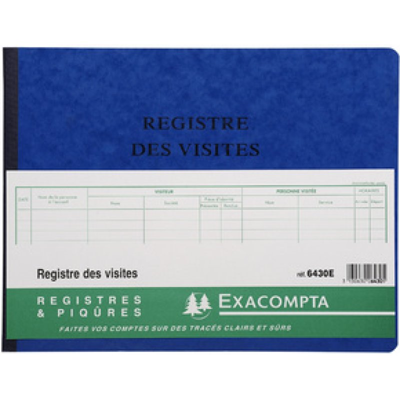 EXACOMPTA Piqûre "Registre des Visites", 250 x 320 mm