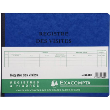 EXACOMPTA Piqûre "Registre des Visites", 250 x 320 mm
