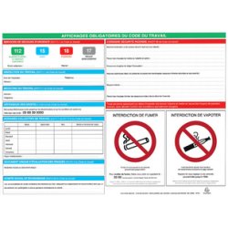 EXACOMPTA Panneau affichage obligatoire, 570 x 420 mm