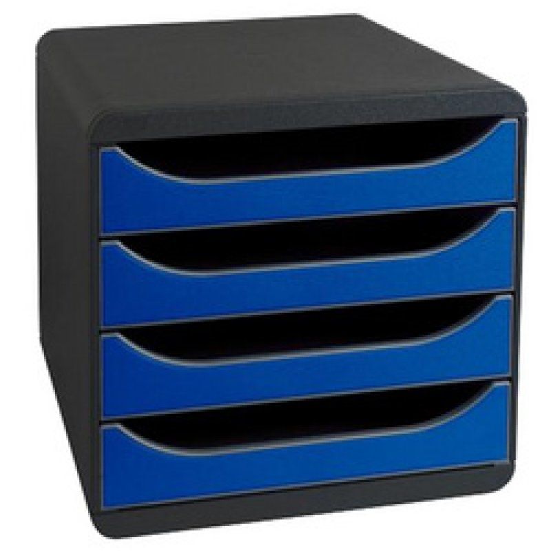 EXACOMPTA Module de classement BIG-BOX, 4 tiroirs, rouge