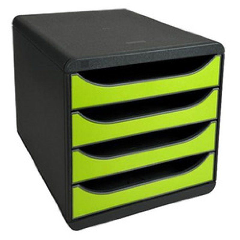 EXACOMPTA Module de classement BIG-BOX, 4 tiroirs, rouge