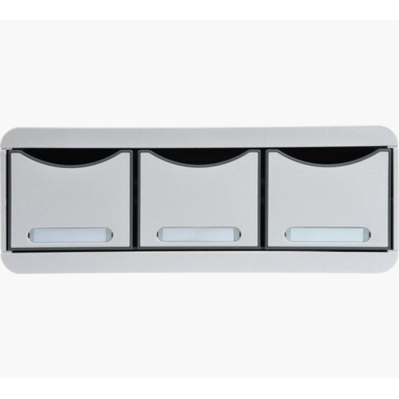 Exacompta 318740D bac de rangement de bureau Polystyrène Gris