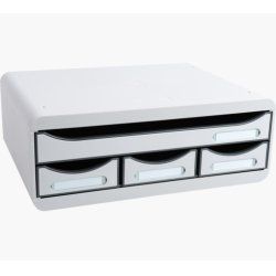 Exacompta 319740D bac de rangement de bureau Polystyrène Gris