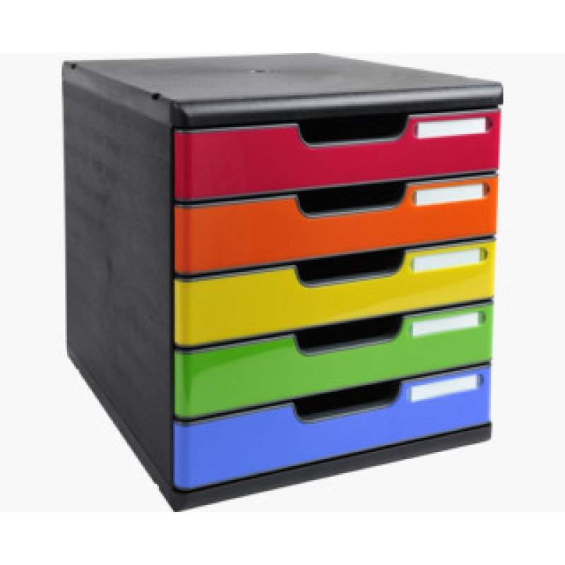 EXACOMPTA Module de classement MODULO A4, 5 tiroirs,arlequin