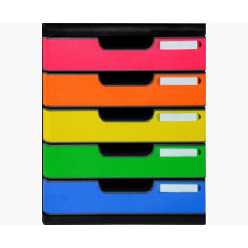 EXACOMPTA Module de classement MODULO A4, 5 tiroirs,arlequin