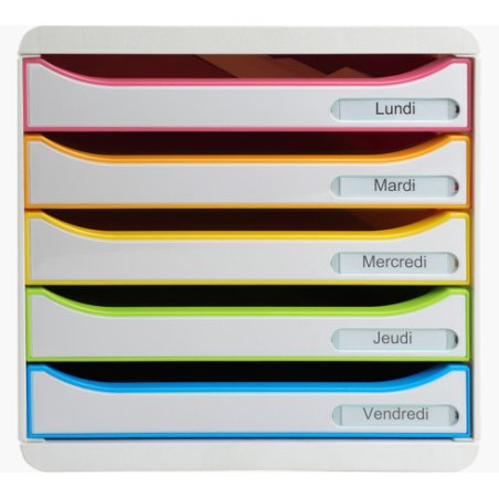 EXACOMPTA Module de classement BIG-BOX PLUS, 5 tiroirs,