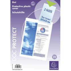 EXACOMPTA Etui de poche, PVC, 1 volet, 0,20 mm, 88 x 132 mm