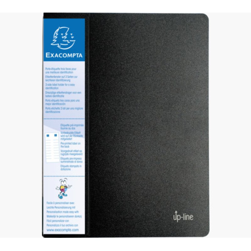 EXACOMPTA Protège-documents, A4, PP, 60 pochettes, noir