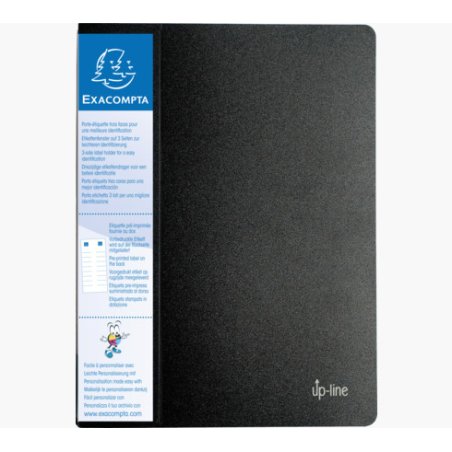 EXACOMPTA Protège-documents, A4, PP, 60 pochettes, noir