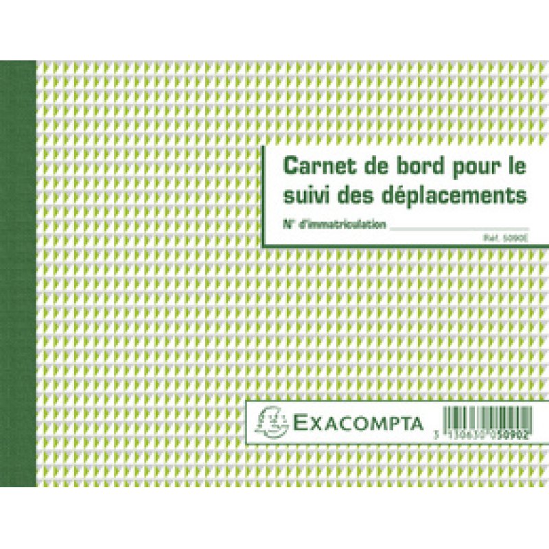 EXACOMPTA Carnet de bord pour le suivi des déplacements