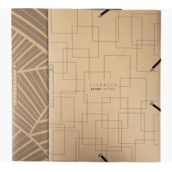 EXACOMPTA Chemise à élastiques Eterneco, A4, carton, naturel