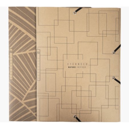 EXACOMPTA Chemise à élastiques Eterneco, A4, carton, naturel