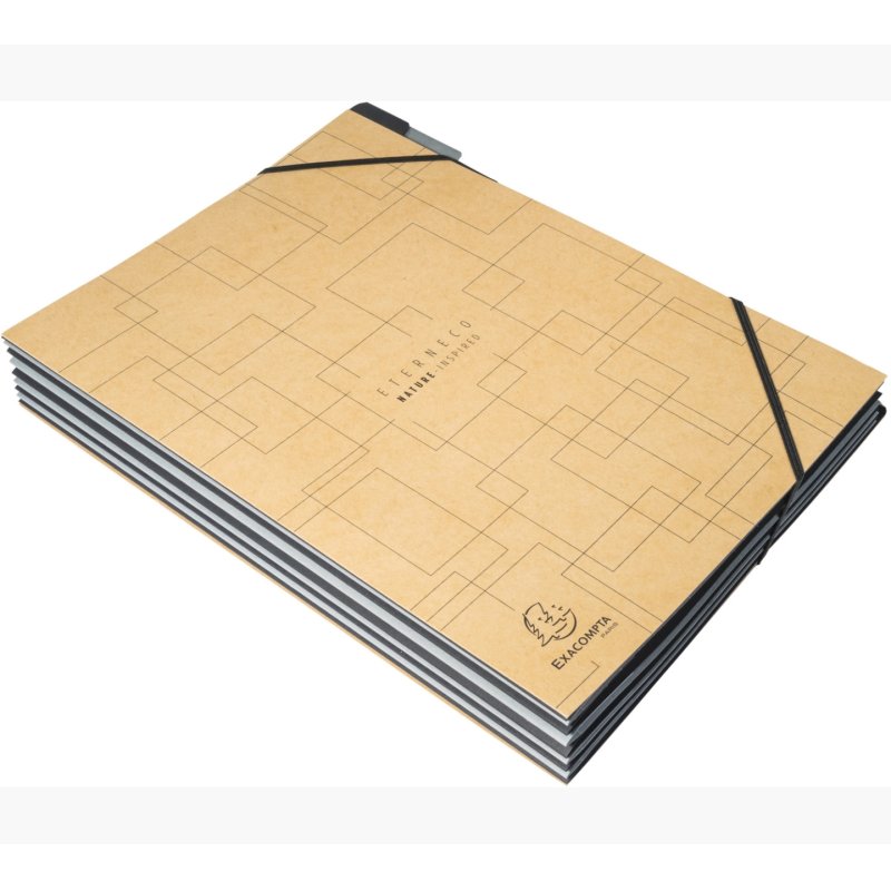 EXACOMPTA Trieur Eterneco, carton, 9 compartiments, naturel