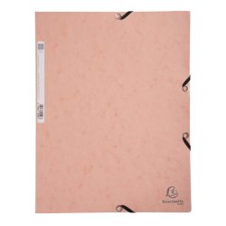 EXACOMPTA Chemise à élastiques Aquarel, A4, carton, corail