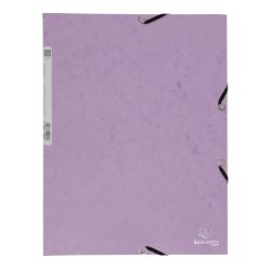 EXACOMPTA Chemise à élastiques Aquarel, A4, carton, mauve