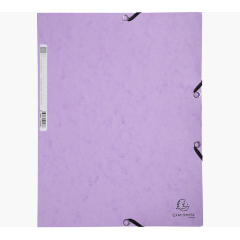 EXACOMPTA Chemise à élastiques Aquarel, A4, carton, mauve