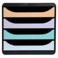 Exacompta 3104296D Boîte à archives Plastique Beige, Noir, Vert, Gris, Rose