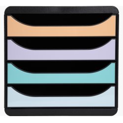 EXACOMPTA Module de classement BIG-BOX Aquarel, 4 tiroirs