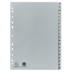 EXACOMPTA Intercalaire en plastique, A-Z, A4, 20 touches